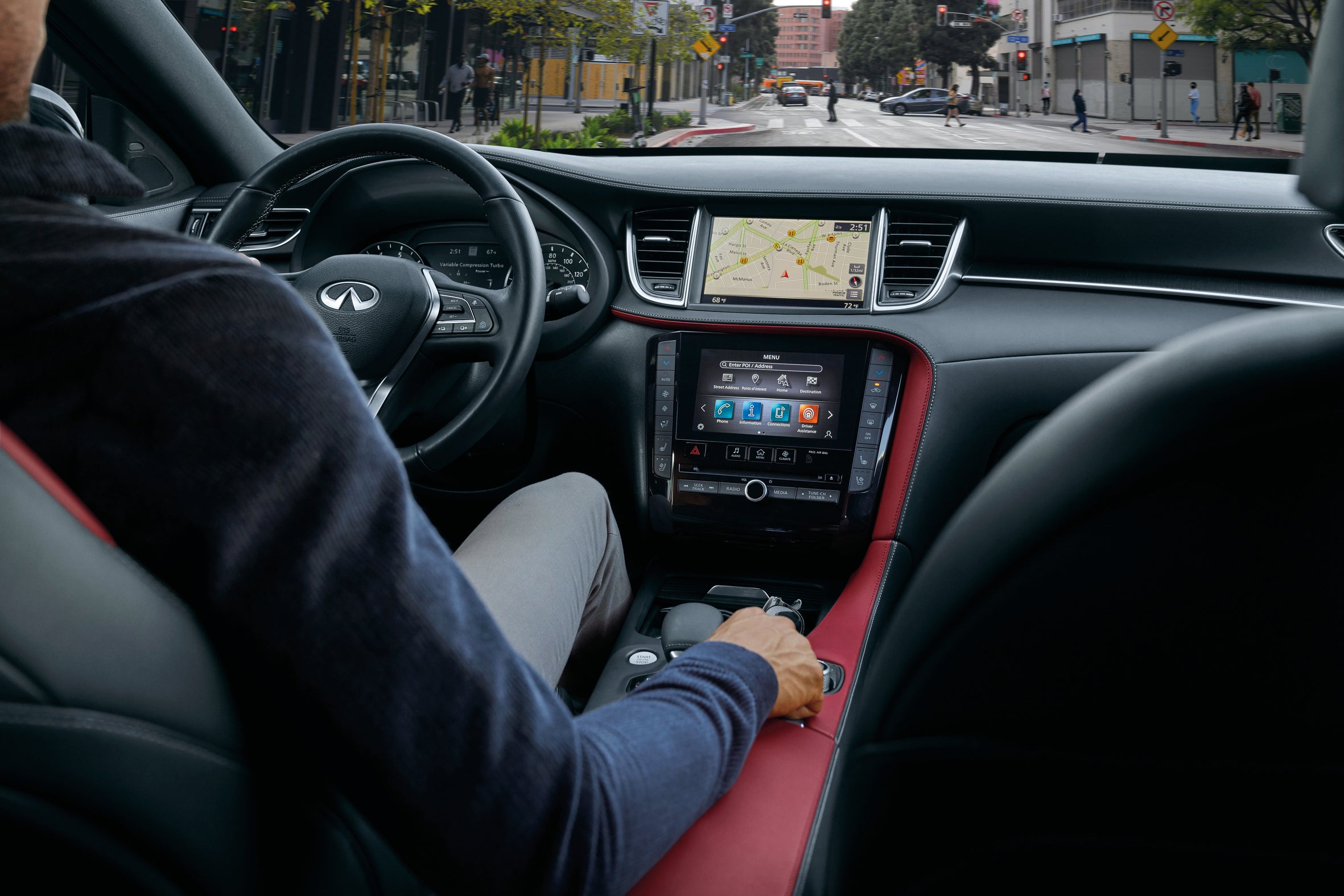 Infiniti QX55 model interior view