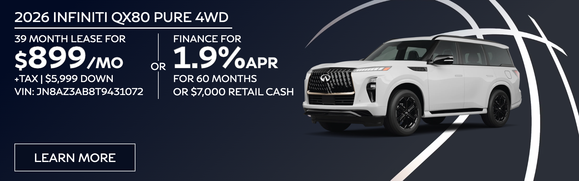 2026 INFINITI QX80 Pure